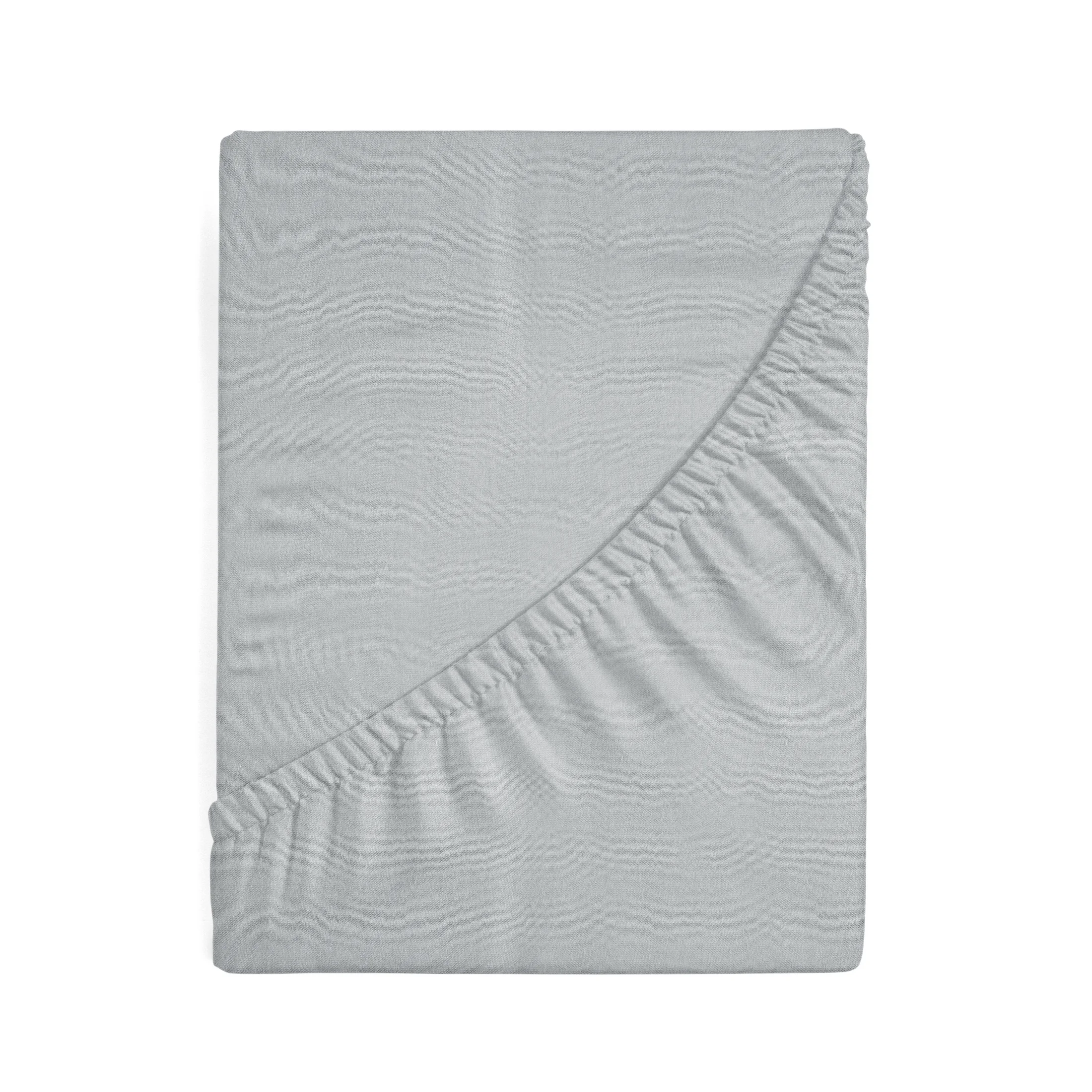 Prześcieradło jersey z gumką 90x200 cm z bawełny kolor jasnoszary 125 g/m2 Design 91 Eurofirany