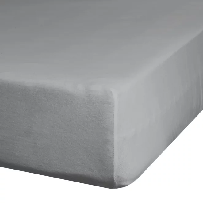 Prześcieradło jersey z gumką 120x200 cm z bawełny kolor stalowy 125 g/m2 Design 91 Eurofirany
