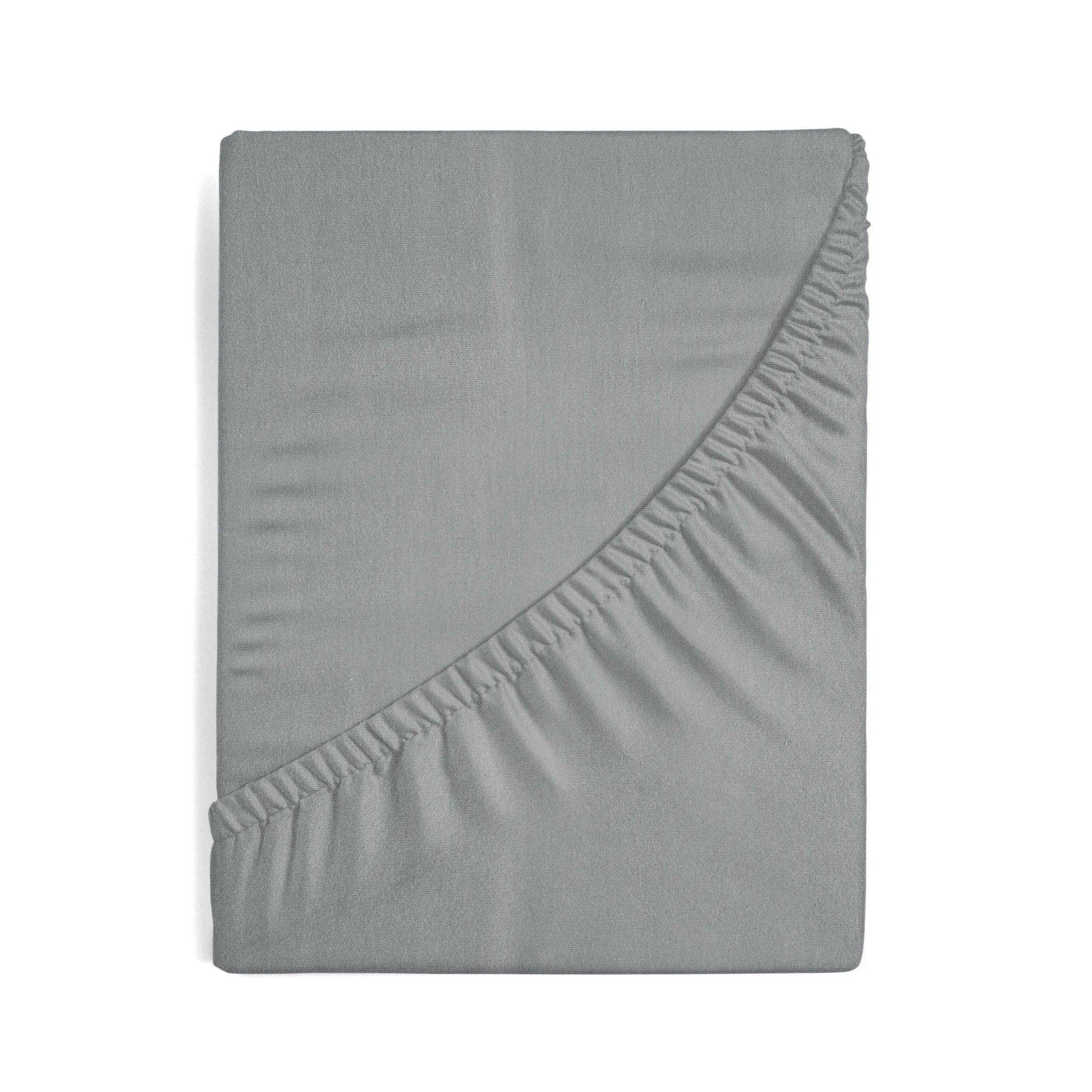 Prześcieradło jersey z gumką 140x200 cm z bawełny kolor stalowy 125 g/m2 Design 91 Eurofirany