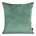 Poszewka na poduszkę 45x45 cm welwetowa, dwustronna i imitacji lnu z wypustką na brzegach turkusowo, jasnoszara VELVET 57 EUROFIRANY PREMIUM