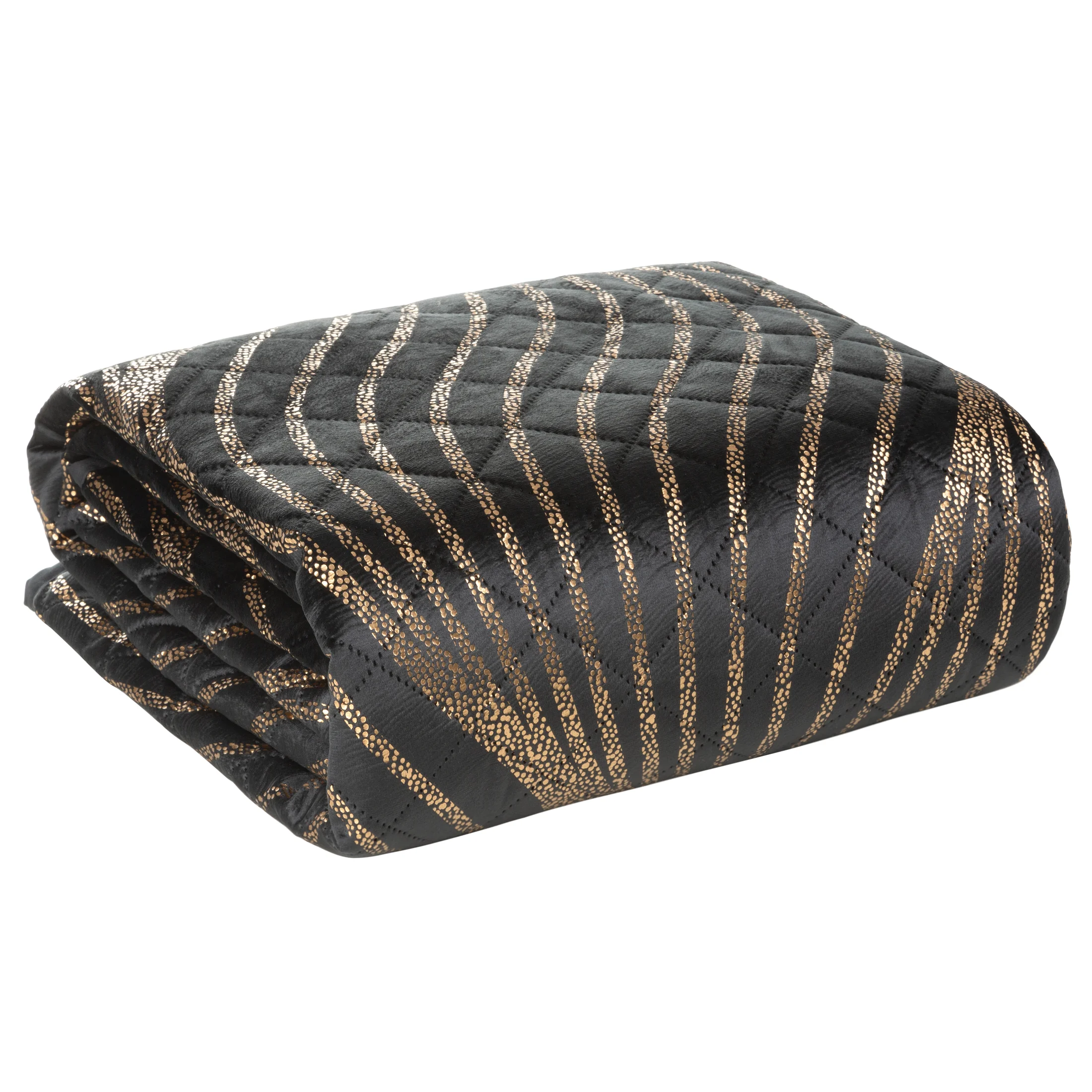 VICTORIA 3 narzuta z błyszczącego welwetu pikowana bezszwowo Limited Collection Eurofirany
