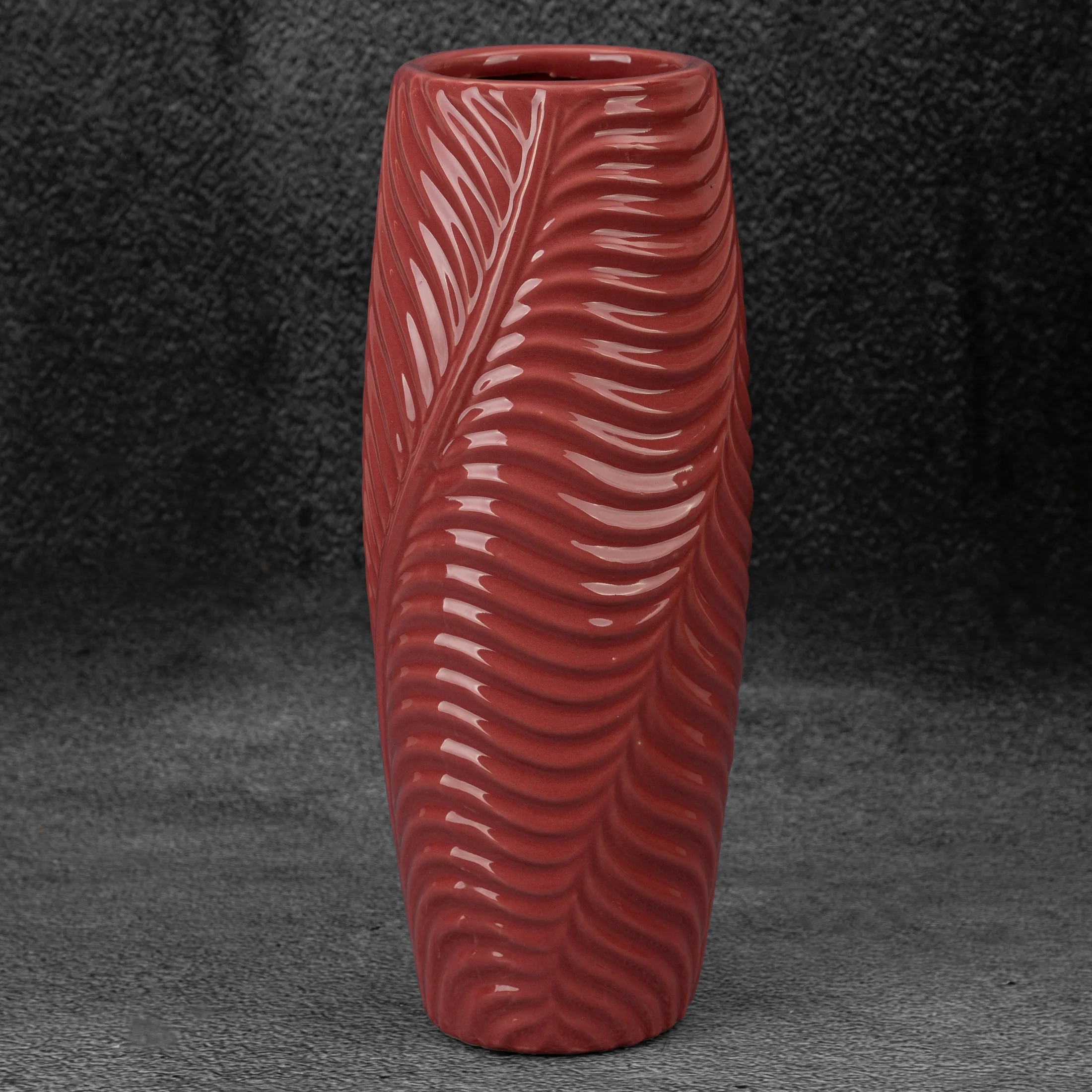 Wazon ceramiczny SENA z wytłaczanym wzorem Eurofirany