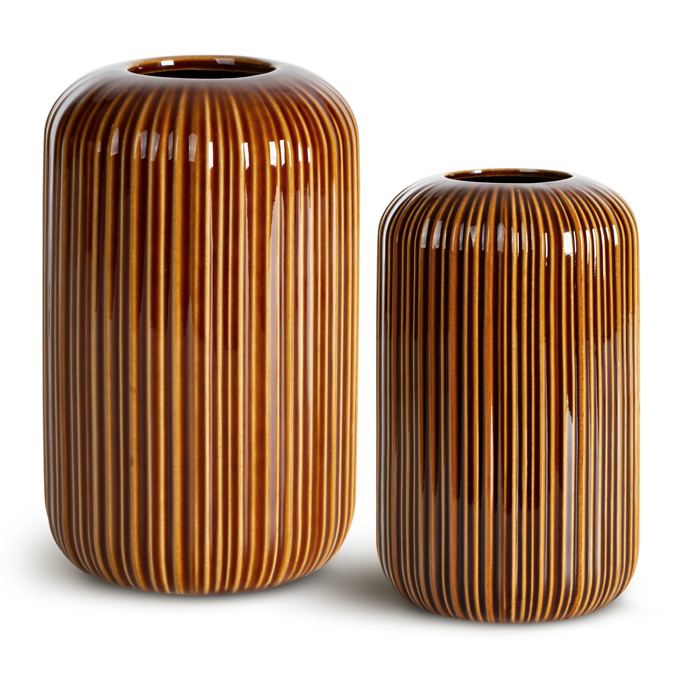 Wazon ceramiczny TORI w tłoczone prążki Eurofirany