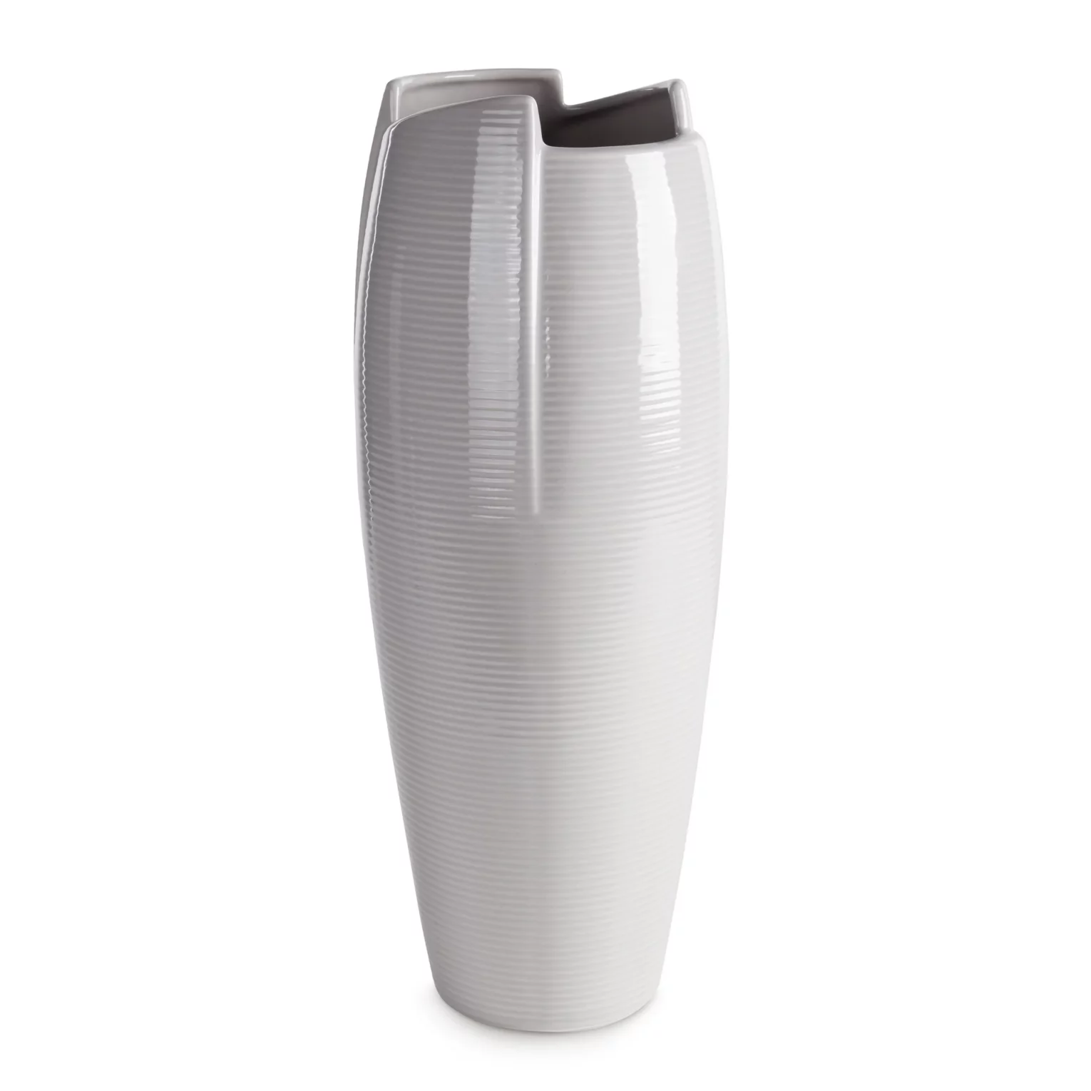 Wazon popielaty dekoracyjny o minimalistycznej formie 18x18x46 cm HALI  Eurofirany