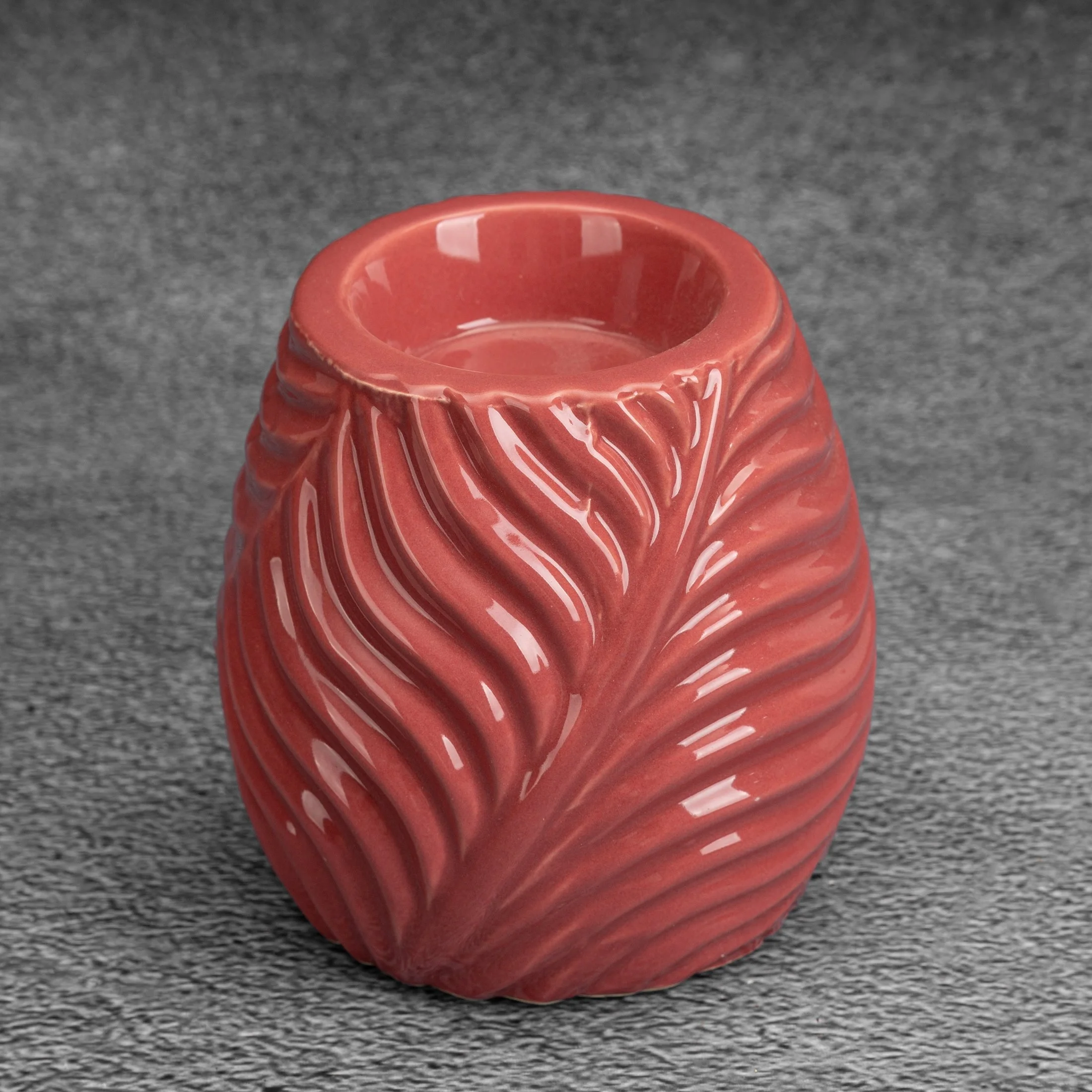 Świecznik ceramiczny SENA z wytłaczanym wzorem