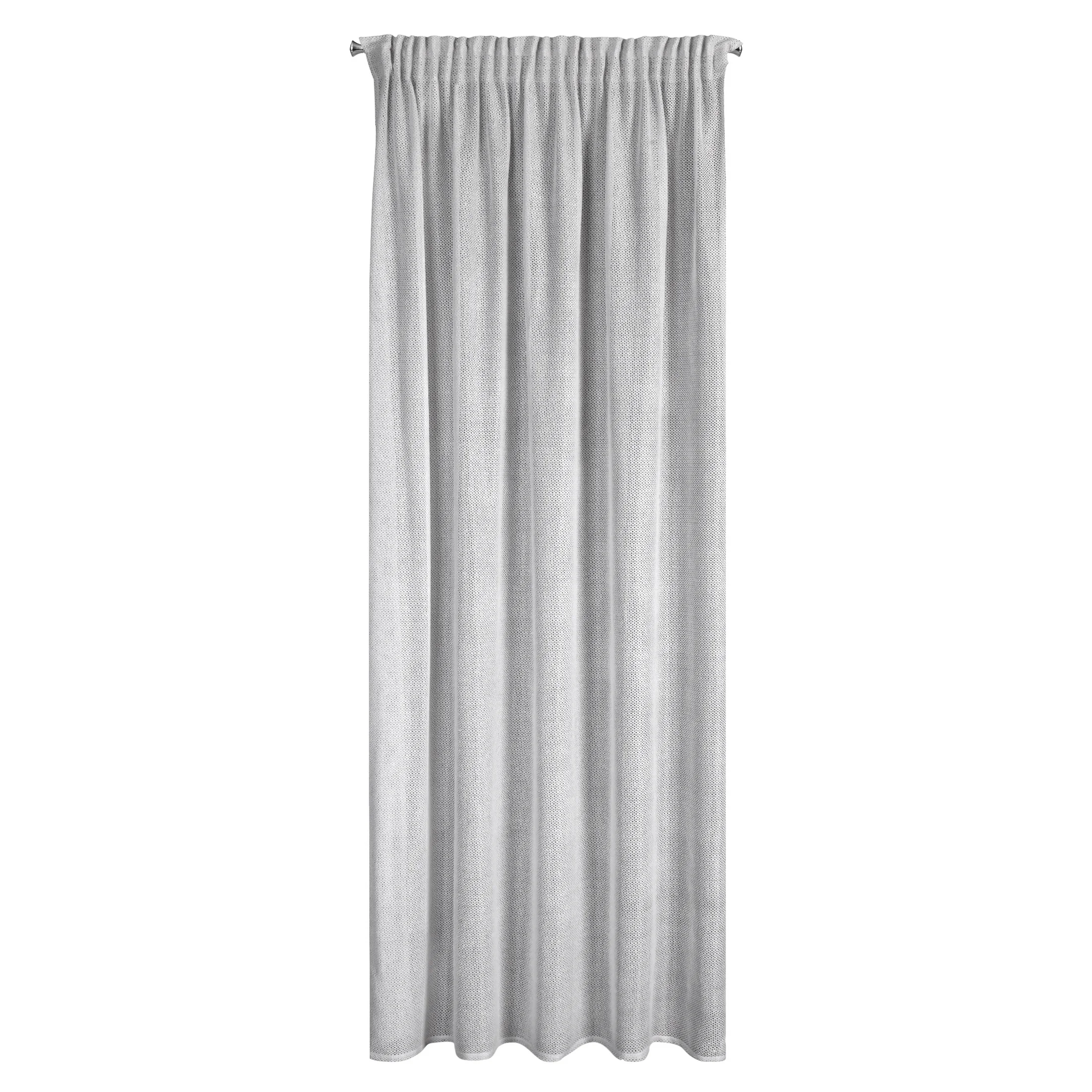 Zasłona srebrna z siateczki 140x270 cm taśma ALEKSA Eurofirany