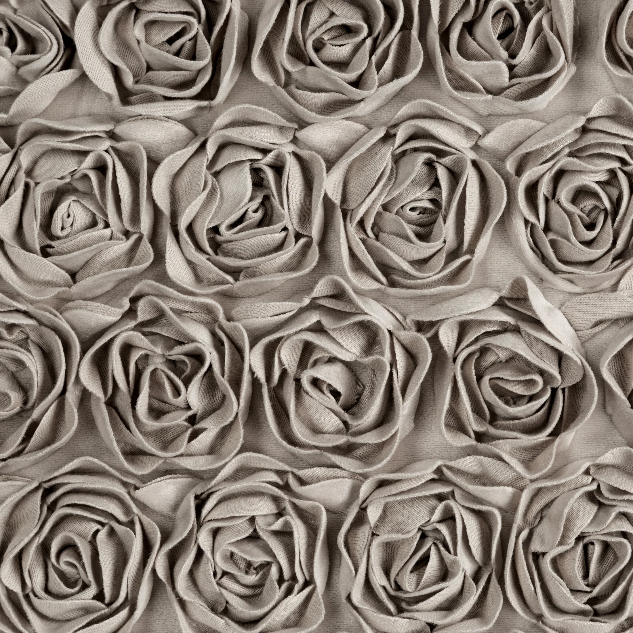 Zasłona beżowa z welwetu zdobiona aplikacją 3D róż 140x270 cm taśma - ROSES Eva Minge Eurofirany