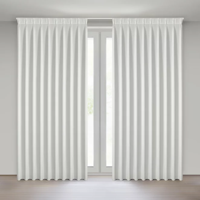 Zasłona biała z welwetowej tkaniny 125x270 cm system flex - MELANIE Eurofirany