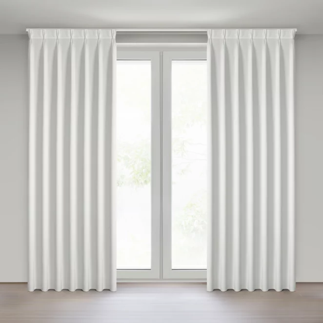 Zasłona biała z welwetowej tkaniny 80x270 cm system flex - MELANIE Eurofirany