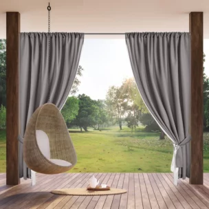 Zasłona stalowa z wodoodpornej tkaniny idealna do ogrodu i na taras 155x200 cm tunel GARDEN Eurofirany