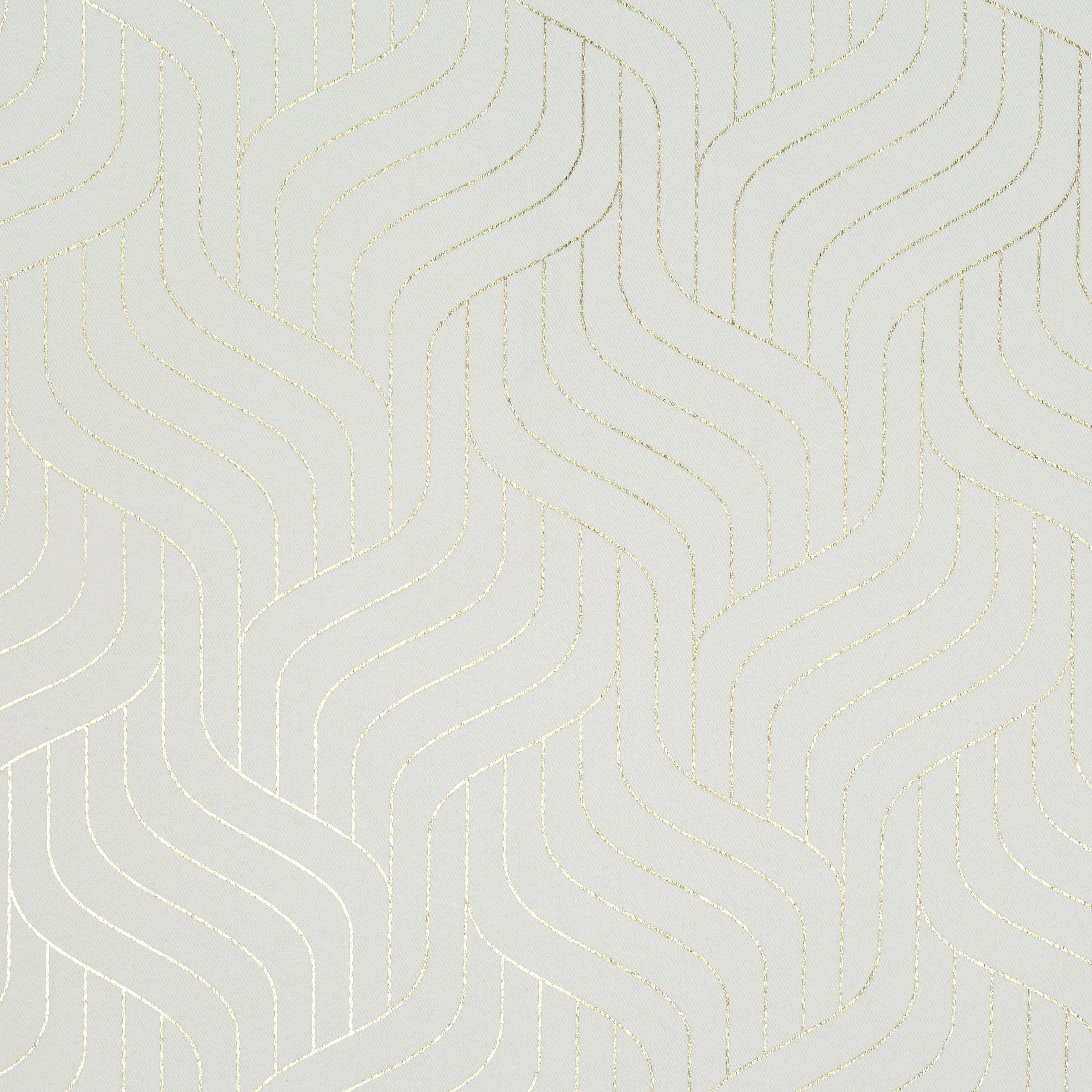 Zasłona biało, szampańska z błyszczącym wzorem z tkaniny typu blackout 140x250 cm przelotka OLETA Eurofirany