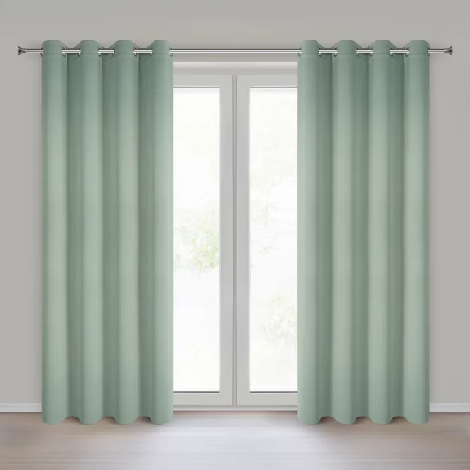 Zasłona miętowa zaciemniająca gładka 140x250 cm przelotka - NERISA Eurofirany
