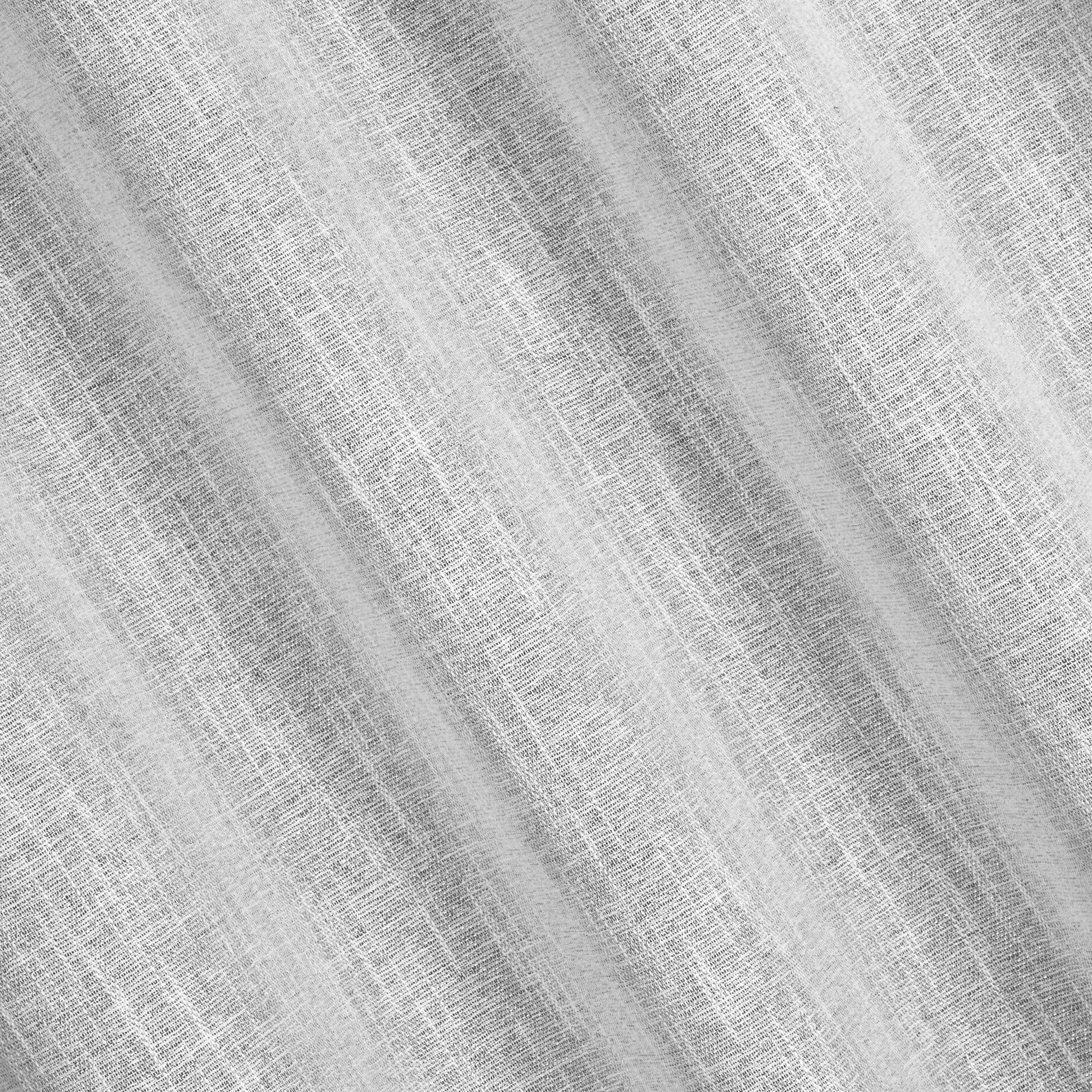 Zasłona popielato, srebrna z widocznym splotem 140x250 cm przelotka AGNES Eurofirany