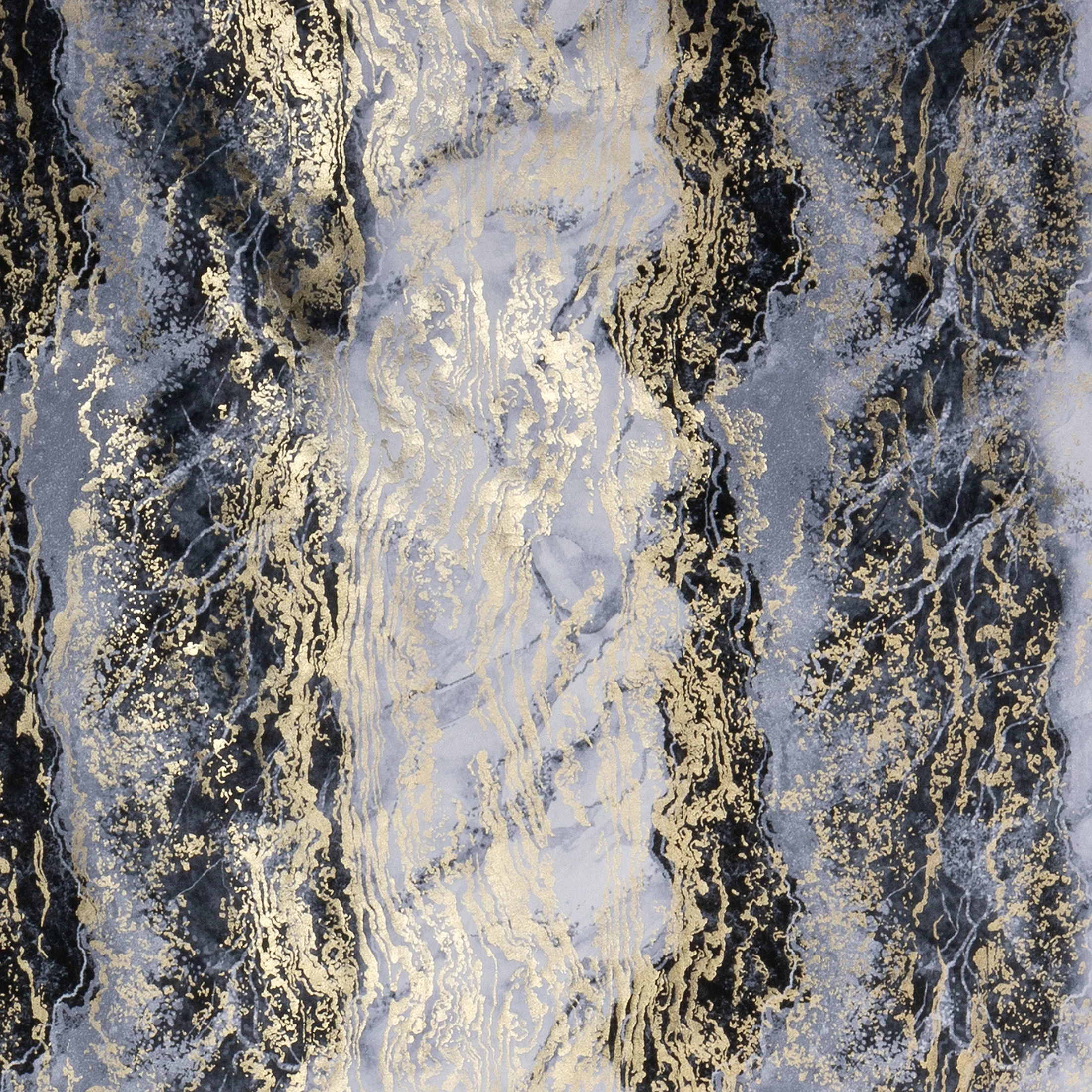 Zasłona stalowo, szampańska z przecieranym nadrukiem, welwetowa 135x250 cm przelotka SOFI Eurofirany