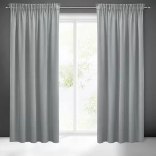 Zasłona szara z gładkiego welwetu 140x270 taśma SIBEL Pierre Cardin Eurofirany