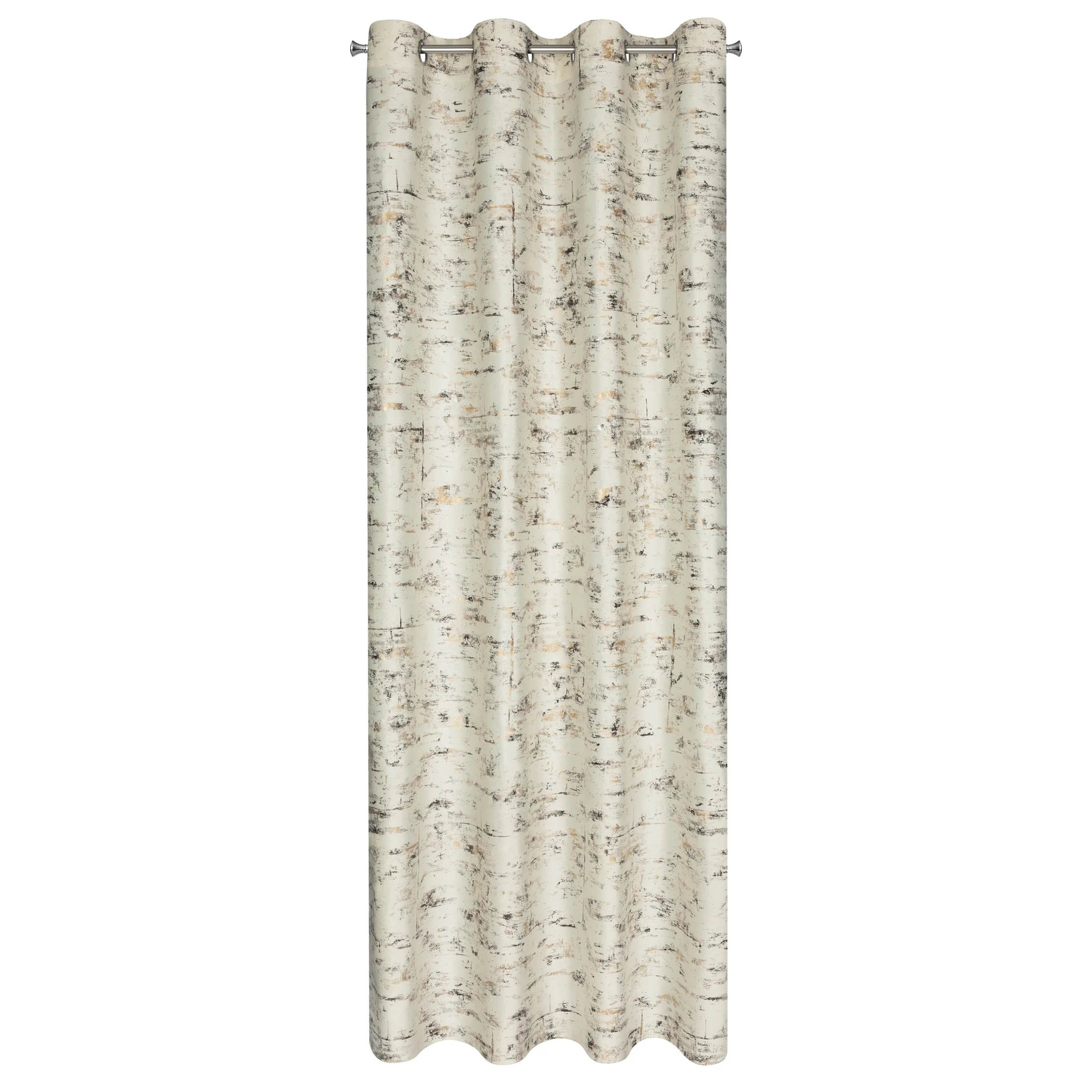 Zasłona kremowo, złocista zdobiona marmurkowym wzorem, welwetowa 140x250 cm przelotka TAMI Eurofirany