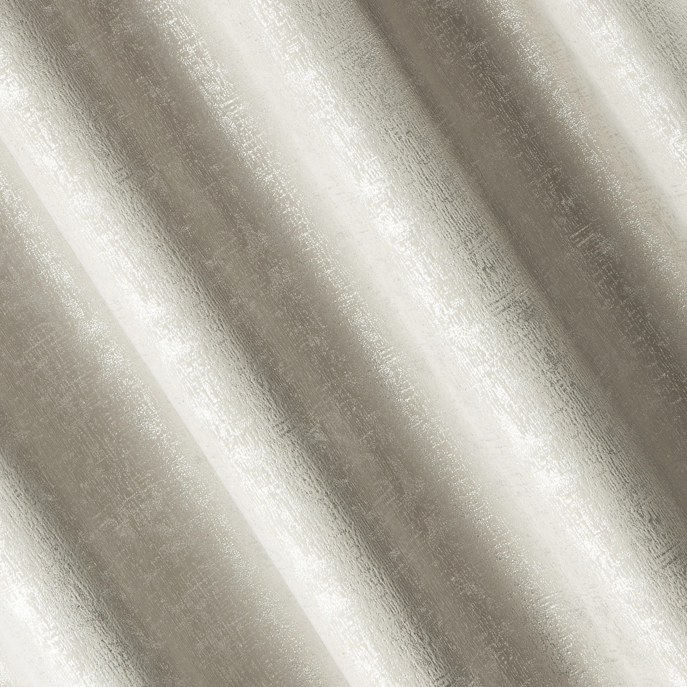 Zasłona welwetowa beżowa CYPR ze wzorem srebrnej przecierki 140x270 cm na taśmie DESIGN 91
